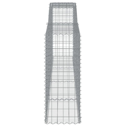 vidaXL Gabionen mit Hochbogen 25 Stk 400x50x120/140cm Verzinktes Eisen