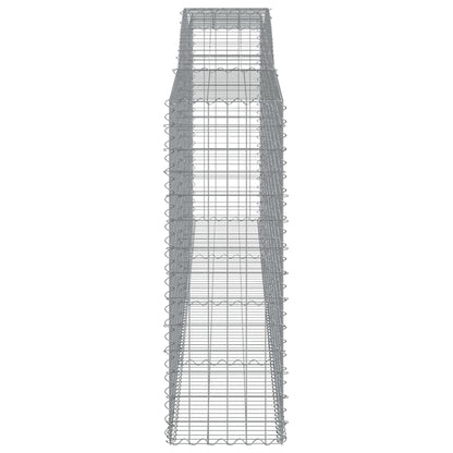 Gabionen mit Hochbogen 4 Stk. 400x50x140/160cm Verzinktes Eisen