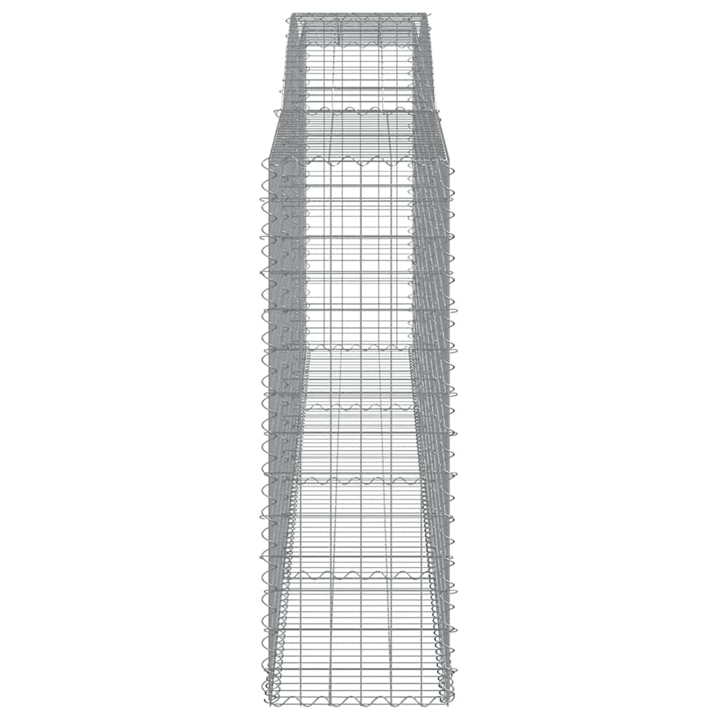 vidaXL Gabionen mit Hochbogen 5 Stk. 400x50x140/160cm Verzinktes Eisen