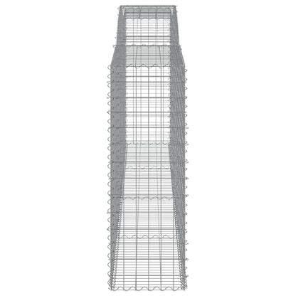 vidaXL Gabionen mit Hochbogen 5 Stk. 400x50x140/160cm Verzinktes Eisen