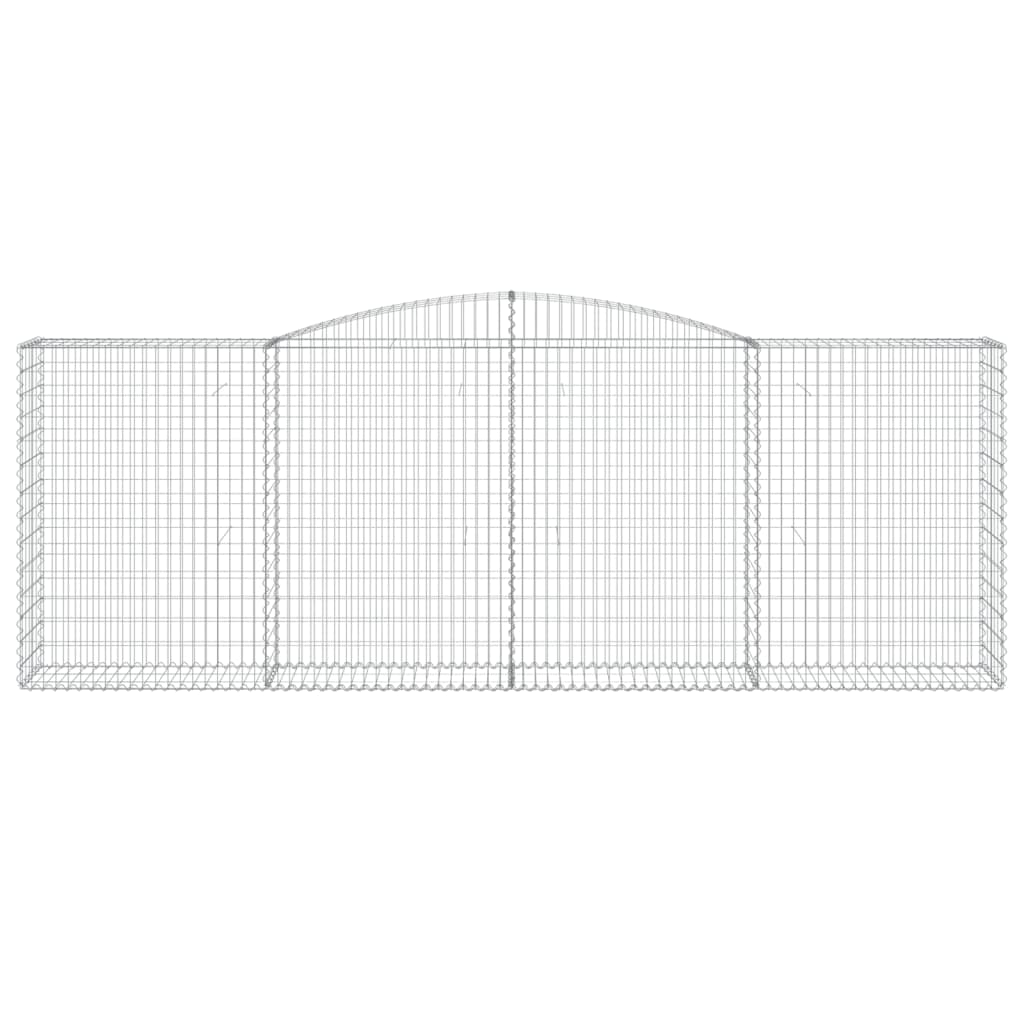 vidaXL Gabionen mit Hochbogen 6 Stk. 400x50x140/160cm Verzinktes Eisen