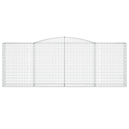 vidaXL Gabionen mit Hochbogen 20 Stk 400x50x140/160cm Verzinktes Eisen