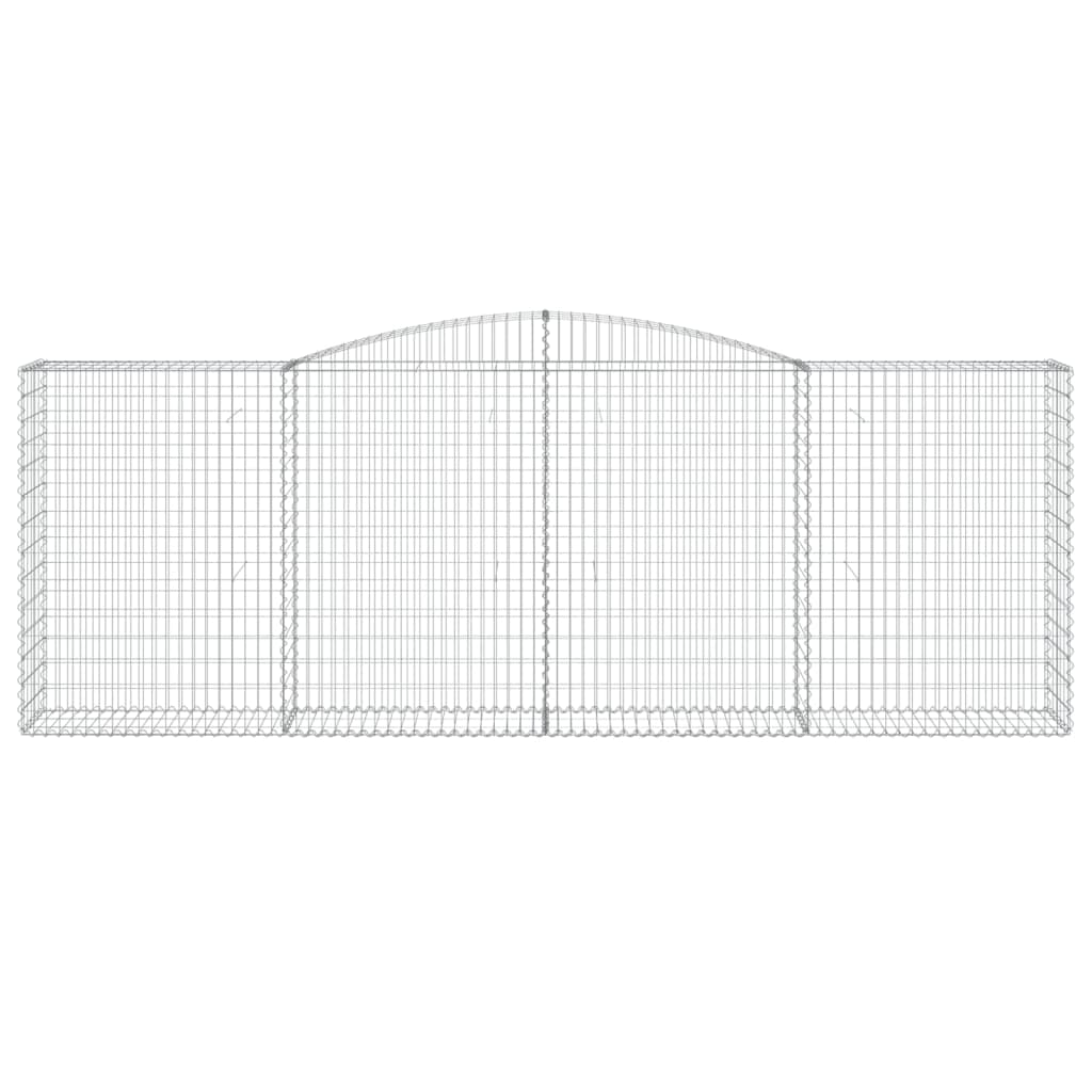 vidaXL Gabionen mit Hochbogen 25 Stk 400x50x140/160cm Verzinktes Eisen