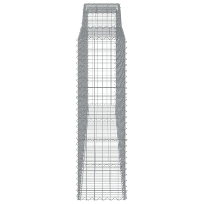 Gabionen mit Hochbogen 6 Stk. 400x50x160/180cm Verzinktes Eisen
