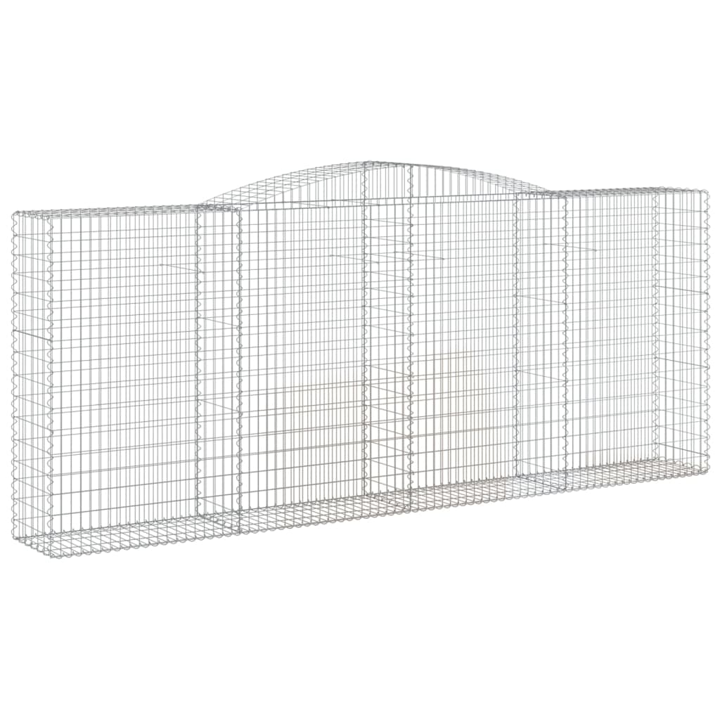 vidaXL Gabions avec arche 8 pcs 400x50x160/180cm Fer galvanisé