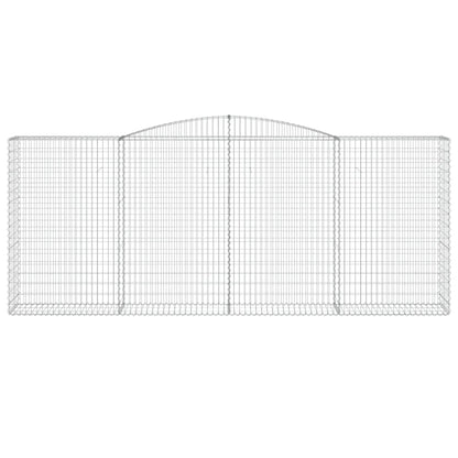 vidaXL Gabionen mit Hochbogen 15 Stk 400x50x160/180cm Verzinktes Eisen