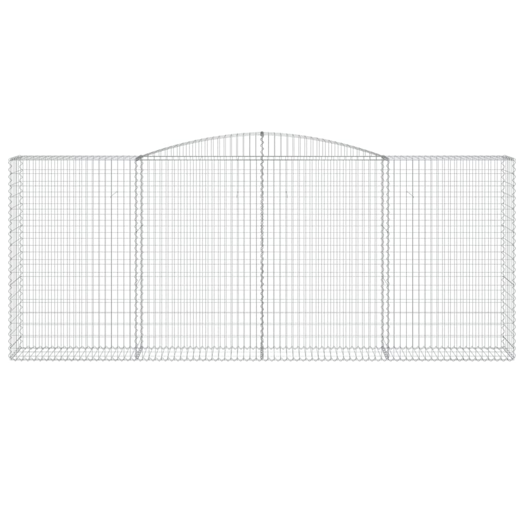vidaXL Gabionen mit Hochbogen 20 Stk 400x50x160/180cm Verzinktes Eisen