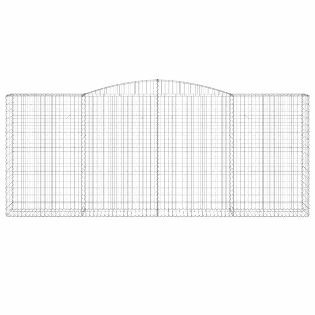 vidaXL Gabionen mit Hochbogen 25 Stk 400x50x160/180cm Verzinktes Eisen