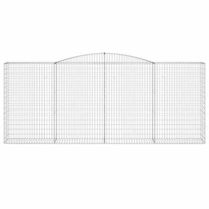 vidaXL Gabionen mit Hochbogen 25 Stk 400x50x160/180cm Verzinktes Eisen