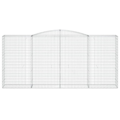 vidaXL Gabionen mit Hochbogen 6 Stk. 400x50x180/200cm Verzinktes Eisen