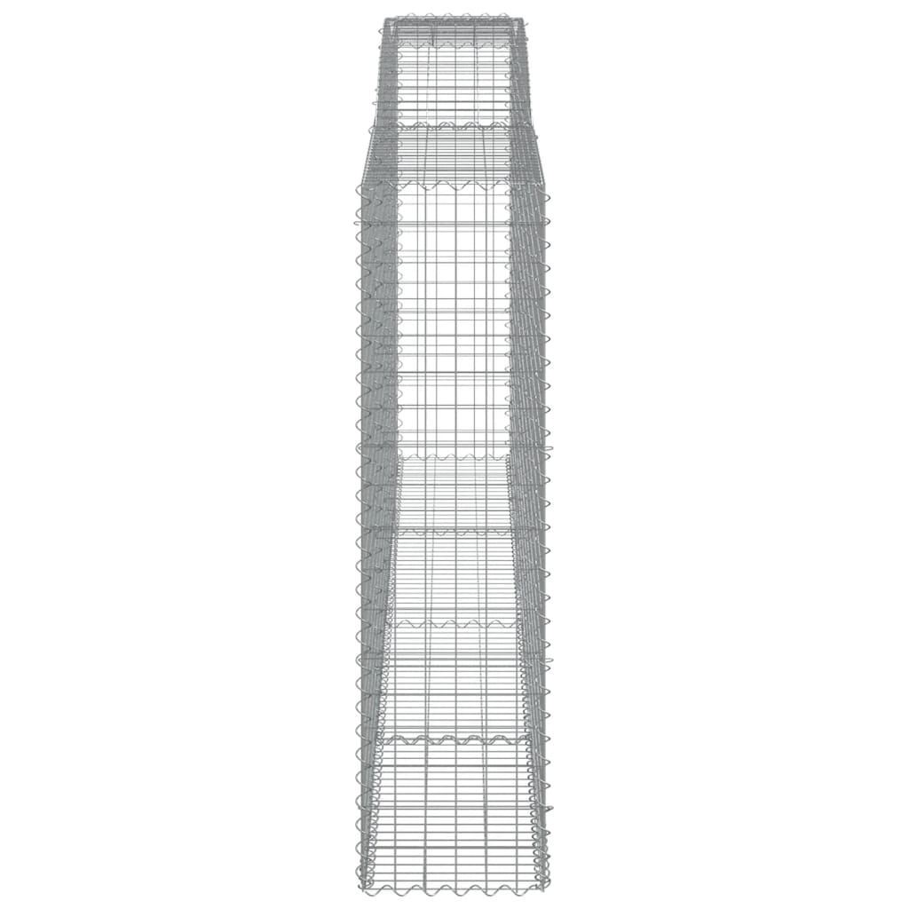 vidaXL Gabionen mit Hochbogen 8 Stk. 400x50x180/200cm Verzinktes Eisen