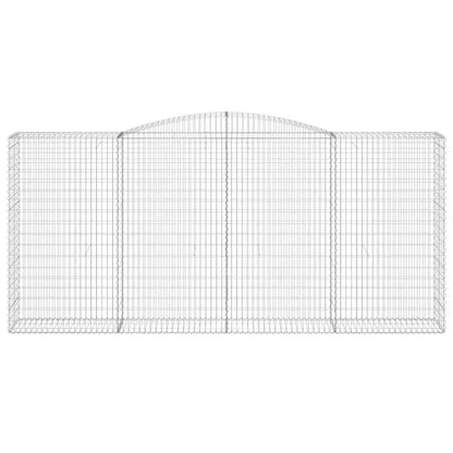 vidaXL Gabionen mit Hochbogen 10Stk. 400x50x180/200cm Verzinktes Eisen