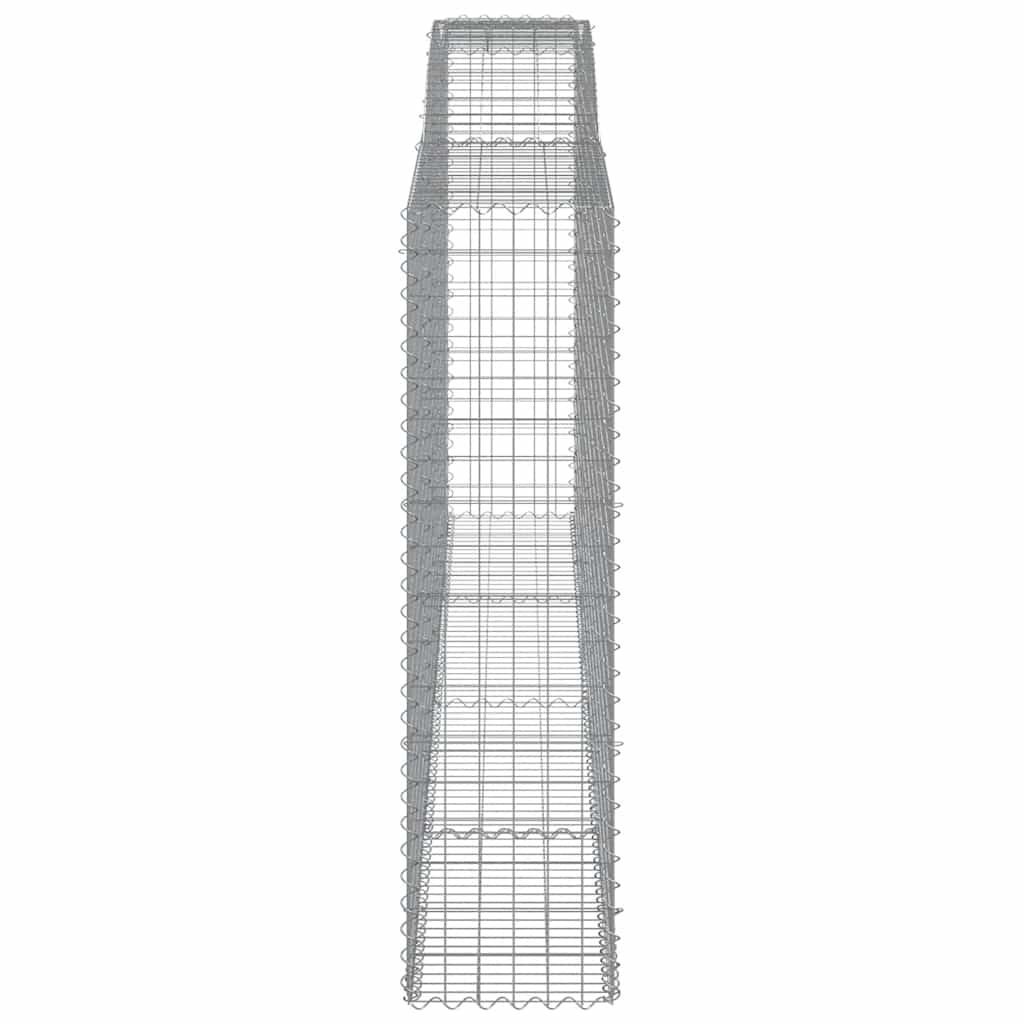 vidaXL Gabionen mit Hochbogen 10Stk. 400x50x180/200cm Verzinktes Eisen