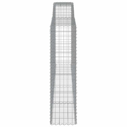 vidaXL Gabionen mit Hochbogen 10Stk. 400x50x180/200cm Verzinktes Eisen