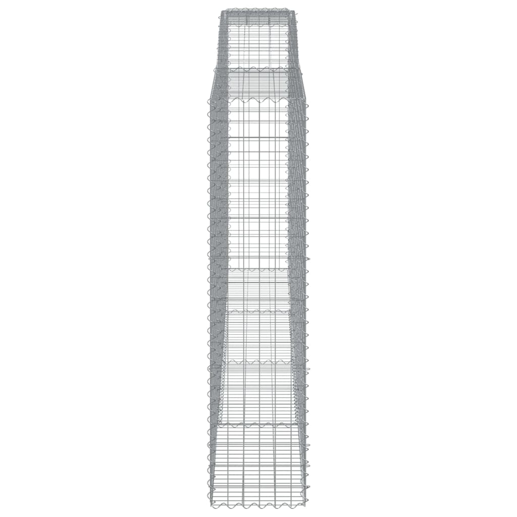 vidaXL Gabionen mit Hochbogen 2 Stk. 400x50x200/220cm Verzinktes Eisen