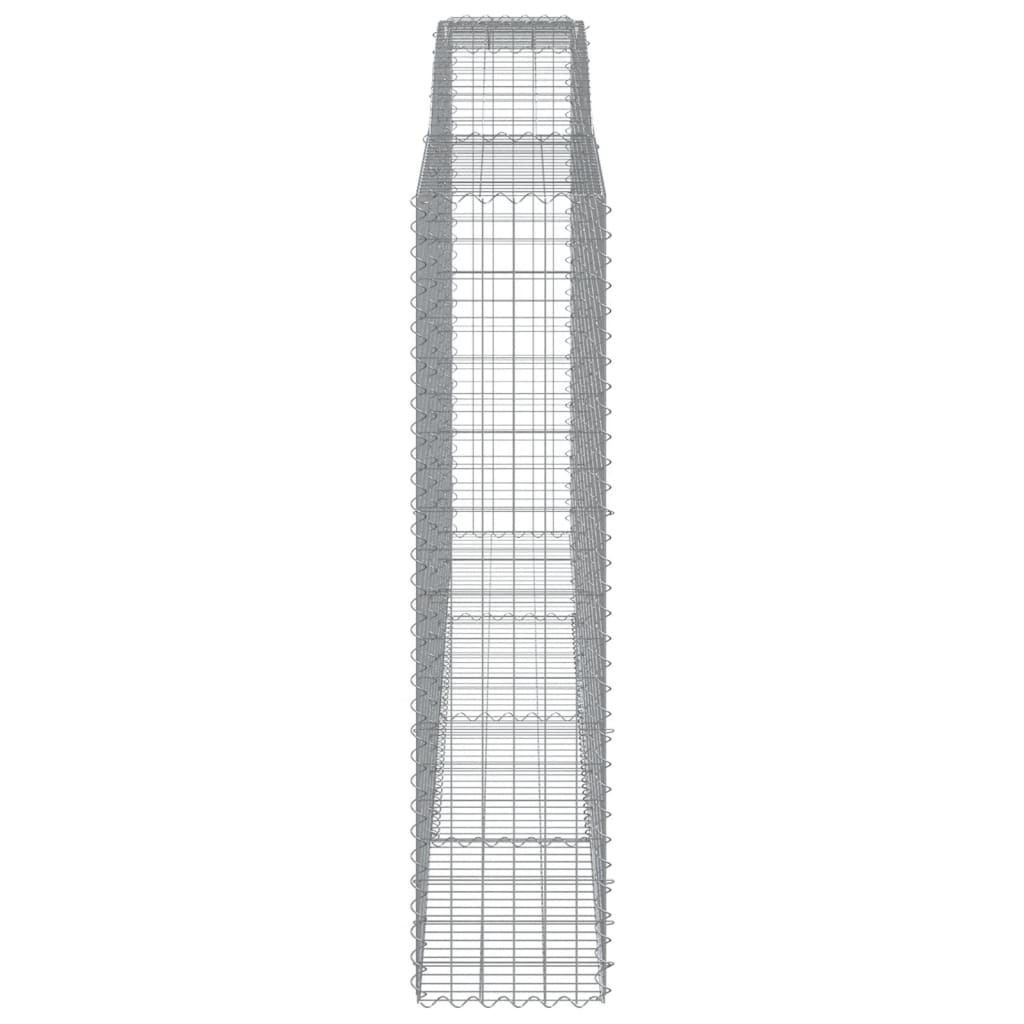 vidaXL Gabionen mit Hochbogen 4 Stk. 400x50x200/220cm Verzinktes Eisen