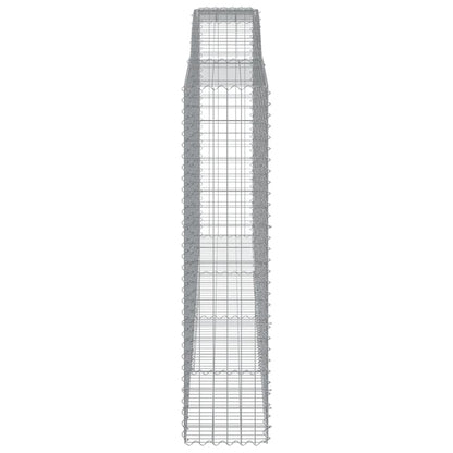 vidaXL Gabionen mit Hochbogen 4 Stk. 400x50x200/220cm Verzinktes Eisen