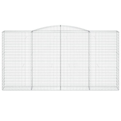 vidaXL Gabionen mit Hochbogen 5 Stk. 400x50x200/220cm Verzinktes Eisen