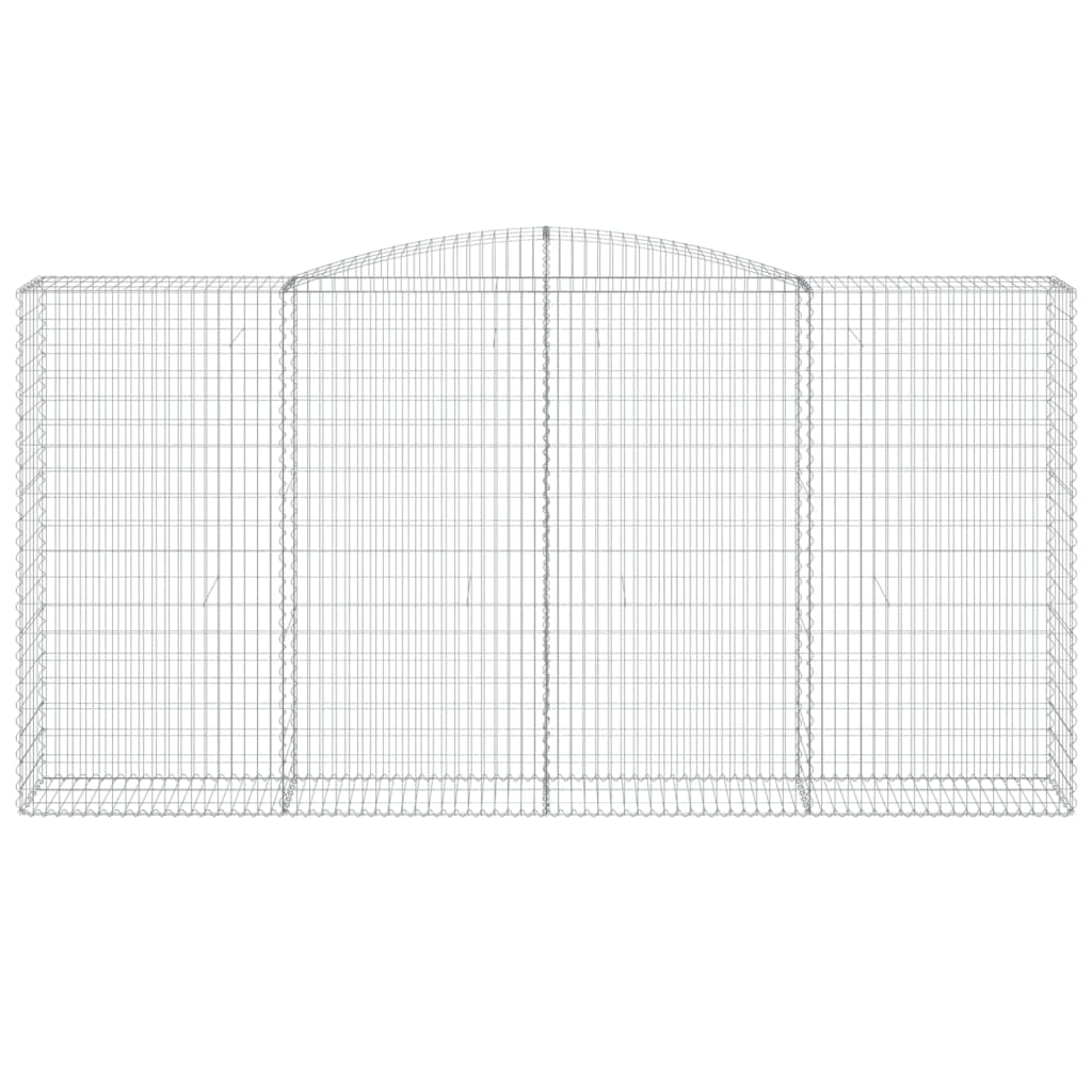 vidaXL Gabionen mit Hochbogen 6 Stk. 400x50x200/220cm Verzinktes Eisen