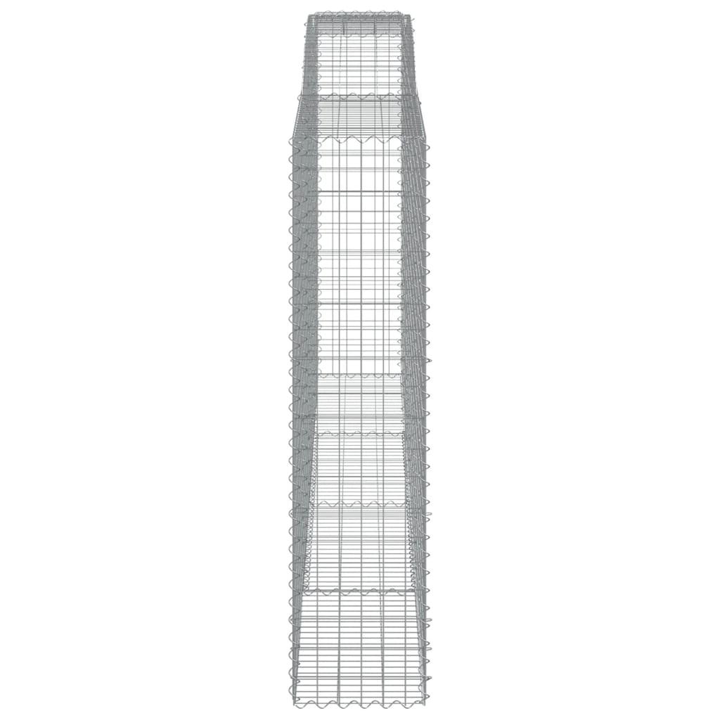 vidaXL Gabionen mit Hochbogen 8 Stk. 400x50x200/220cm Verzinktes Eisen
