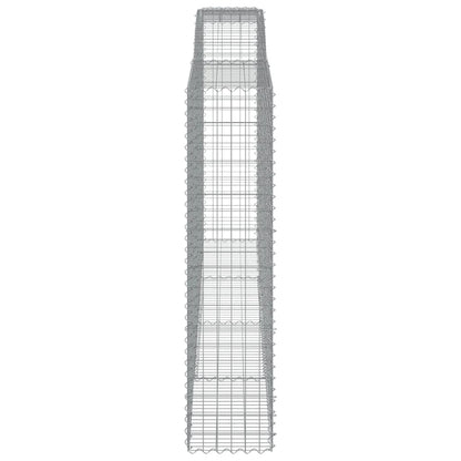 vidaXL Gabionen mit Hochbogen 8 Stk. 400x50x200/220cm Verzinktes Eisen