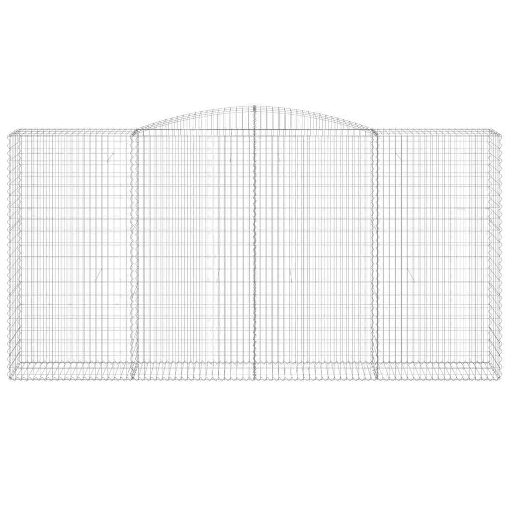 vidaXL Gabions à arc élevé 10 pcs 400x50x200/220cm Fer galvanisé