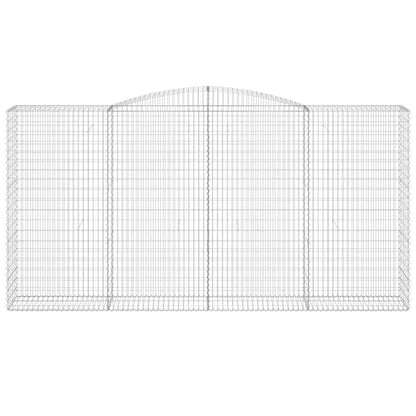 vidaXL Gabions à arc élevé 10 pcs 400x50x200/220cm Fer galvanisé