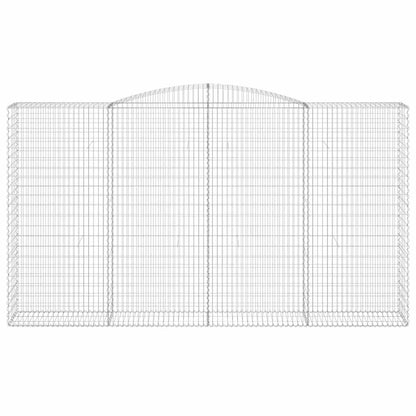 vidaXL Gabionen mit Hochbogen 5 Stk. 400x50x220/240cm Verzinktes Eisen