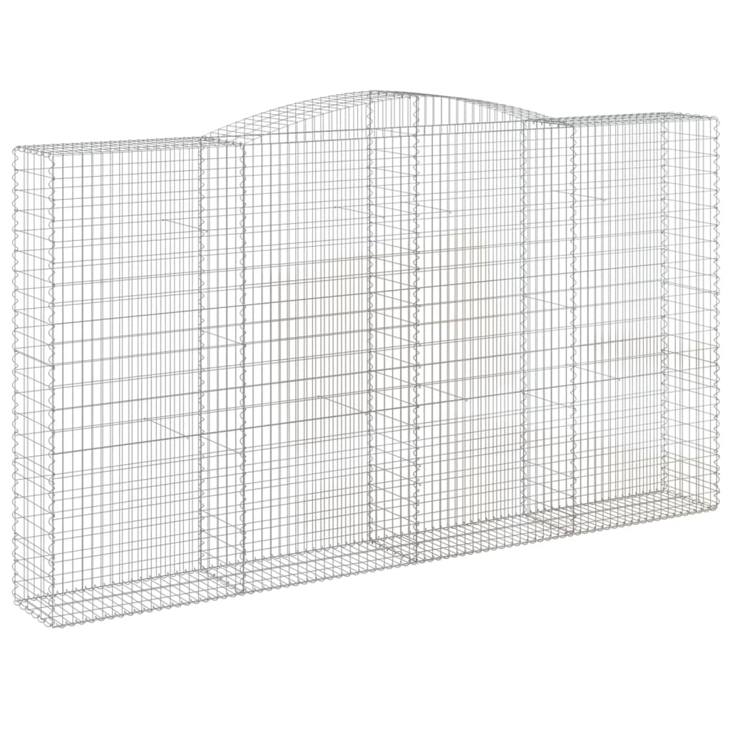 vidaXL Gabions avec arche 7 pcs 400x50x220/240 cm Fer galvanisé