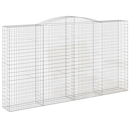 vidaXL Gabions avec arche 7 pcs 400x50x220/240 cm Fer galvanisé