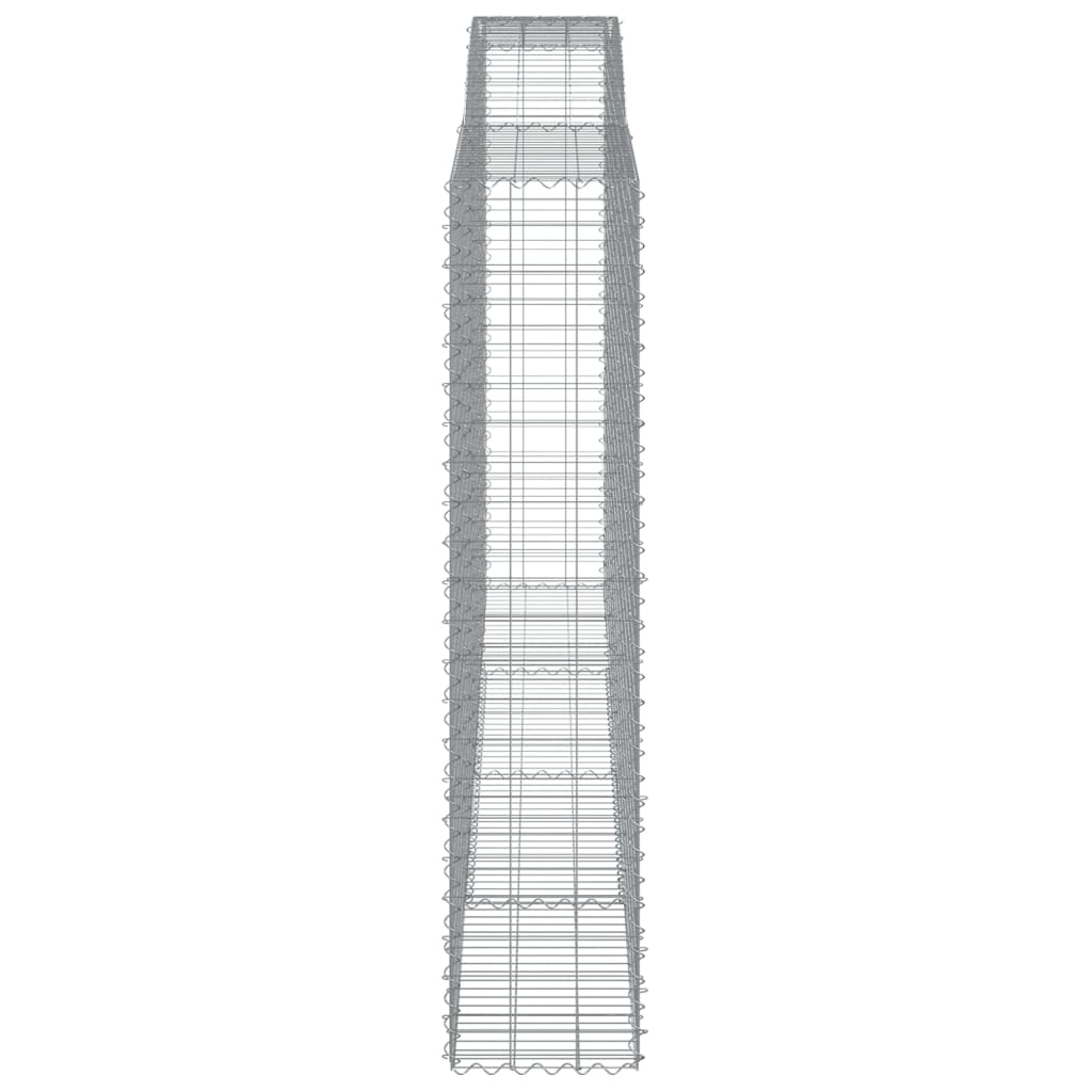 vidaXL Gabionen mit Hochbogen 8 Stk. 400x50x220/240cm Verzinktes Eisen