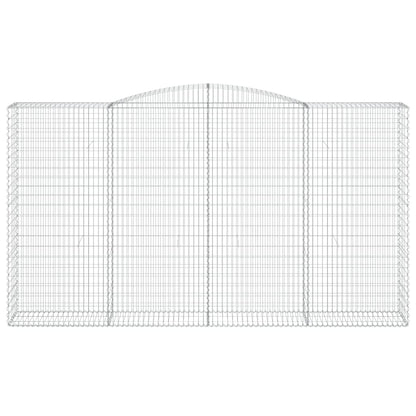 vidaXL Gabionen mit Hochbogen 9 Stk. 400x50x220/240cm Verzinktes Eisen