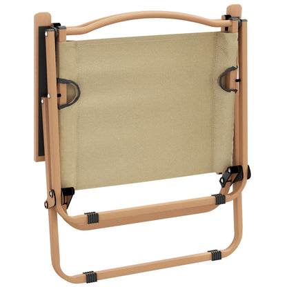 vidaXL Chaises de camping 2 pcs Beige 54x43x59 cm Tissu Oxford