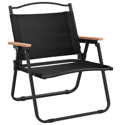 vidaXL Chaises de camping 2 pcs Noir 54x43x59 cm Tissu Oxford