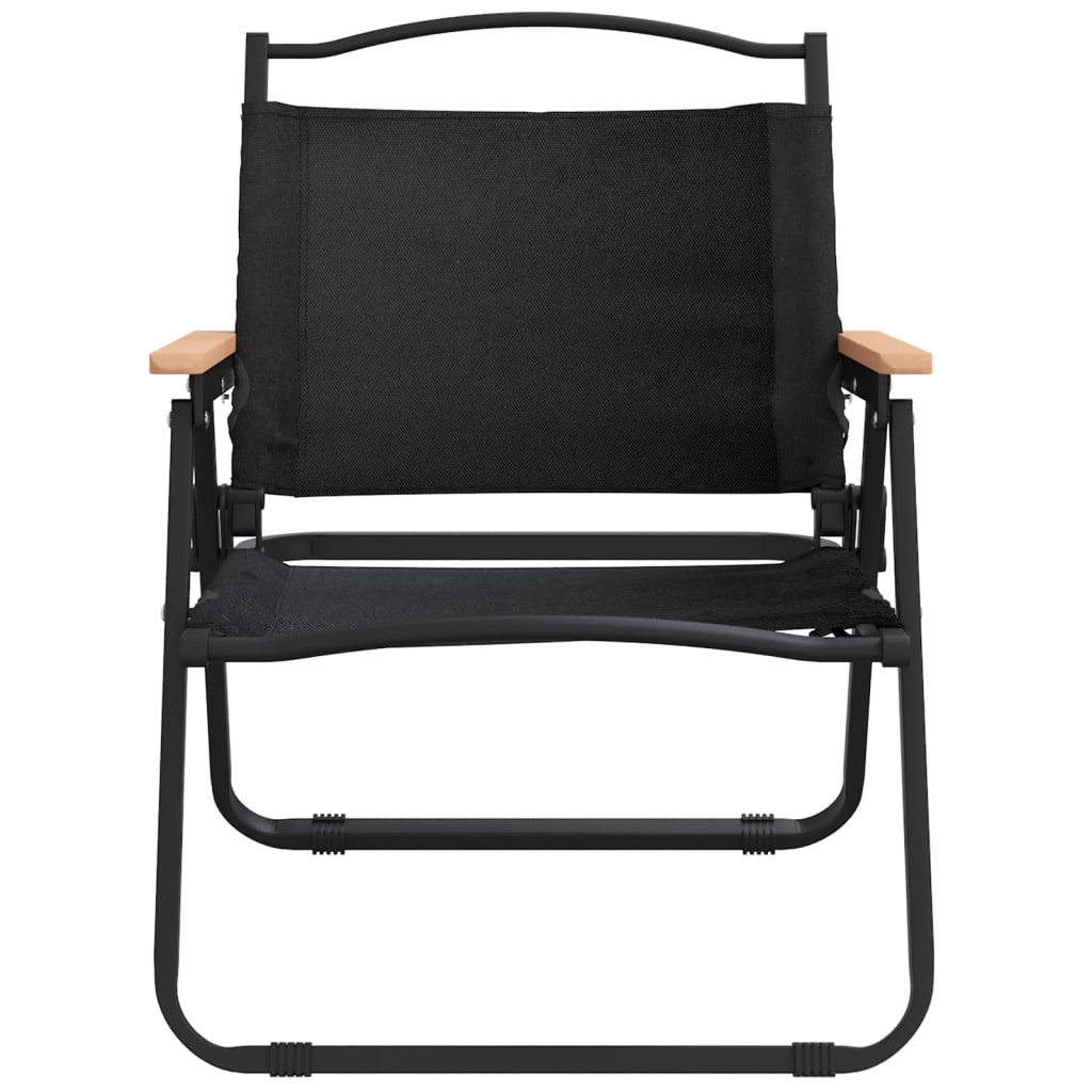 vidaXL Chaises de camping 2 pcs Noir 54x43x59 cm Tissu Oxford