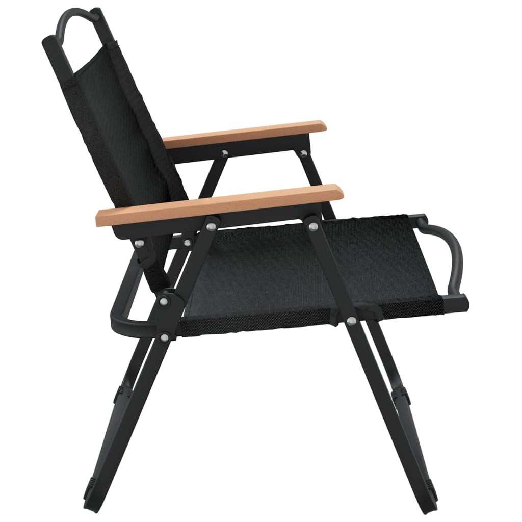 vidaXL Chaises de camping 2 pcs Noir 54x43x59 cm Tissu Oxford