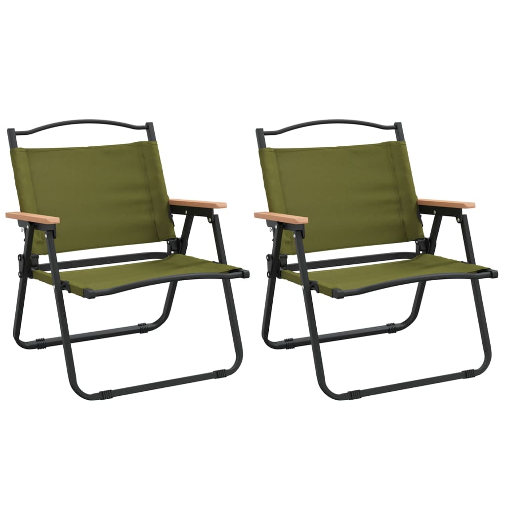 vidaXL Chaises de camping 2 pcs Vert 54x43x59 cm Tissu Oxford