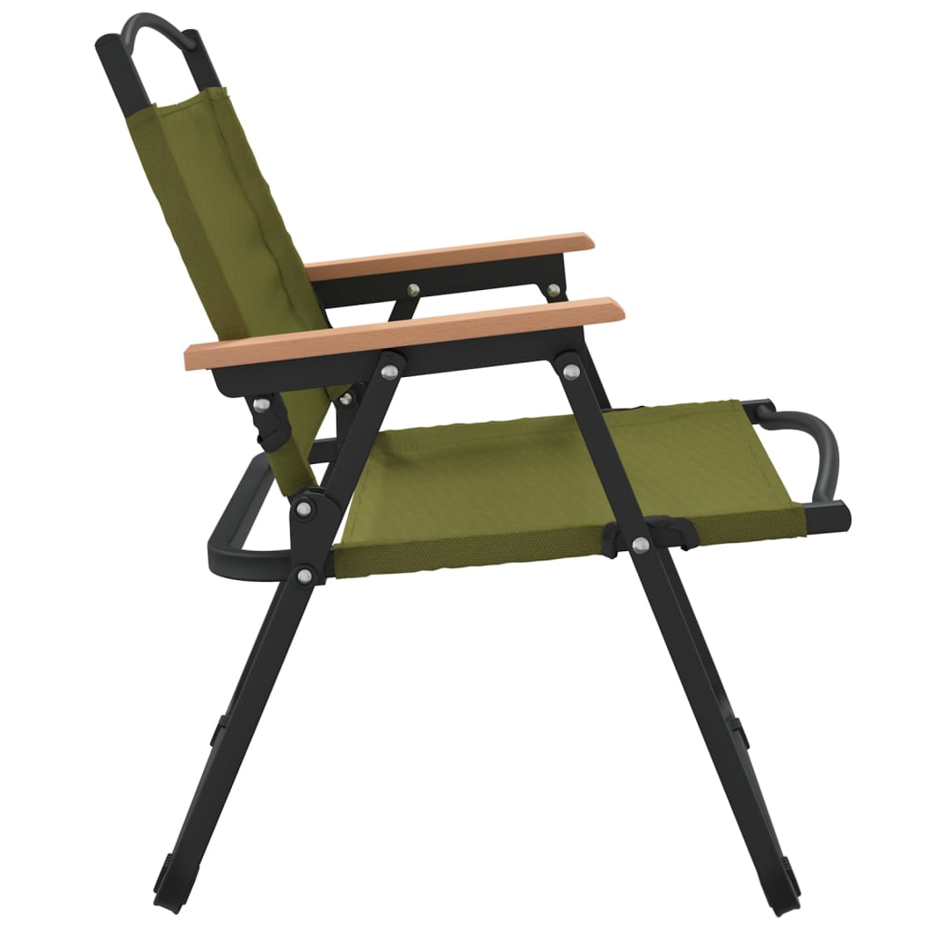 vidaXL Chaises de camping 2 pcs Vert 54x43x59 cm Tissu Oxford