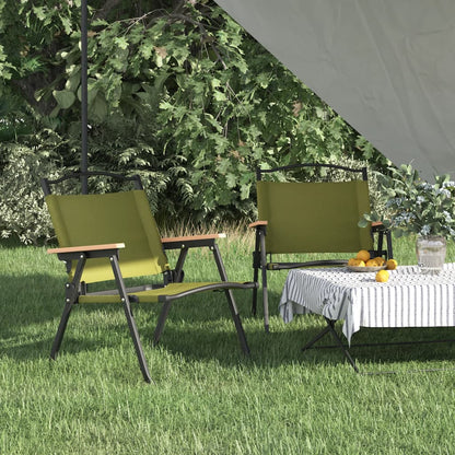 vidaXL Chaises de camping 2 pcs Vert 54x43x59 cm Tissu Oxford