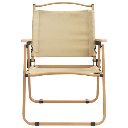 vidaXL Chaises de camping 2 pcs Beige 54x55x78 cm Tissu Oxford