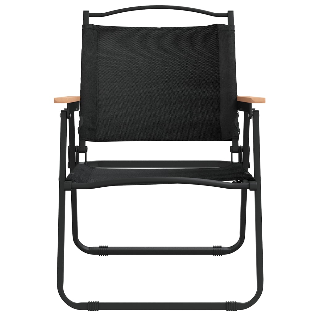 vidaXL Chaises de camping 2 pcs Noir 54x55x78 cm Tissu Oxford