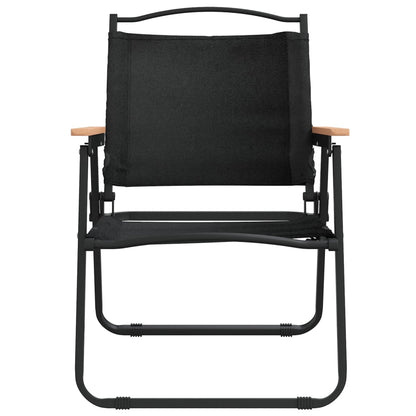 vidaXL Chaises de camping 2 pcs Noir 54x55x78 cm Tissu Oxford