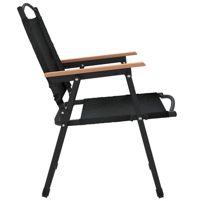 vidaXL Chaises de camping 2 pcs Noir 54x55x78 cm Tissu Oxford