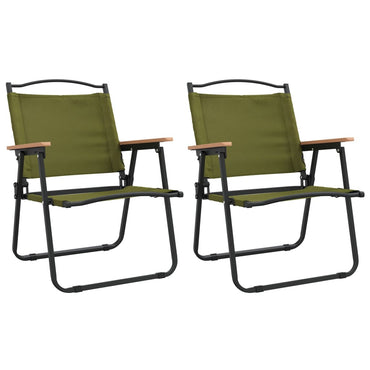 vidaXL Chaises de camping 2 pcs Vert 54x55x78 cm Tissu Oxford