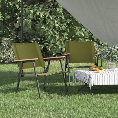 vidaXL Chaises de camping 2 pcs Vert 54x55x78 cm Tissu Oxford