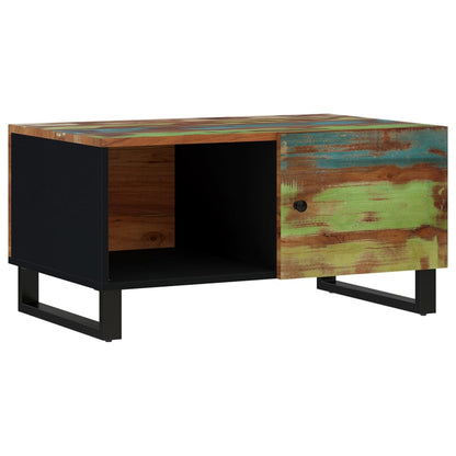 vidaXL Table basse 80x50x40 cm en bois de récupération massif et bois d'ingénierie