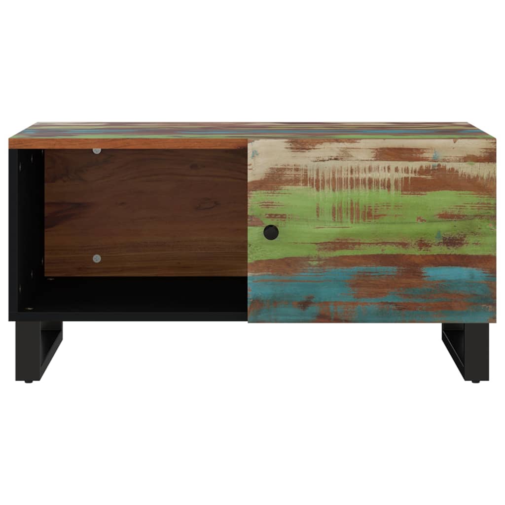 vidaXL Table basse 80x50x40 cm en bois de récupération massif et bois d'ingénierie