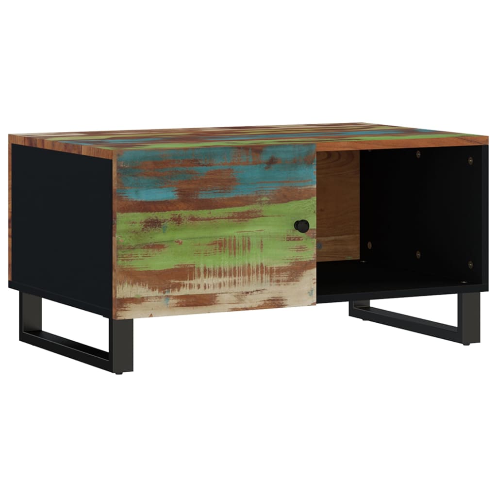 vidaXL Table basse 80x50x40 cm en bois de récupération massif et bois d'ingénierie