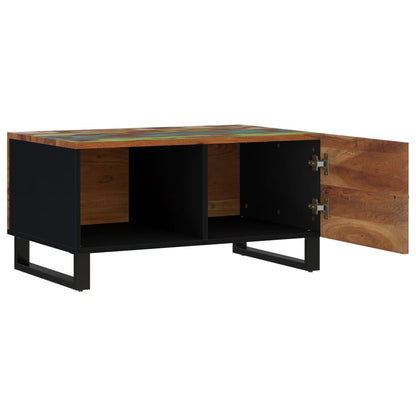 vidaXL Table basse 80x50x40 cm en bois de récupération massif et bois d'ingénierie