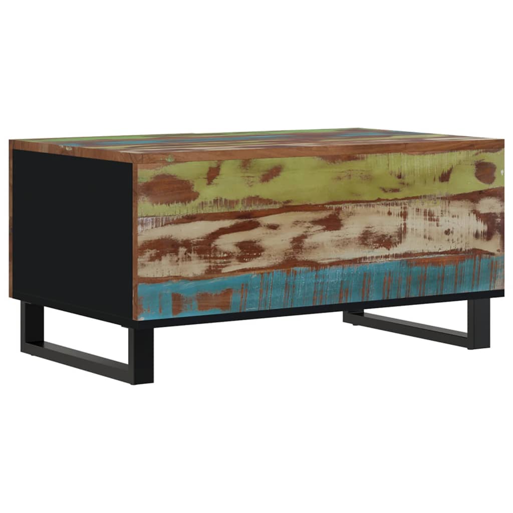 vidaXL Table basse 80x50x40 cm en bois de récupération massif et bois d'ingénierie